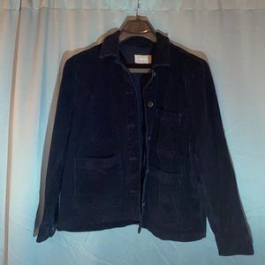 Everlane corduroy chore jacket navy blue size XL